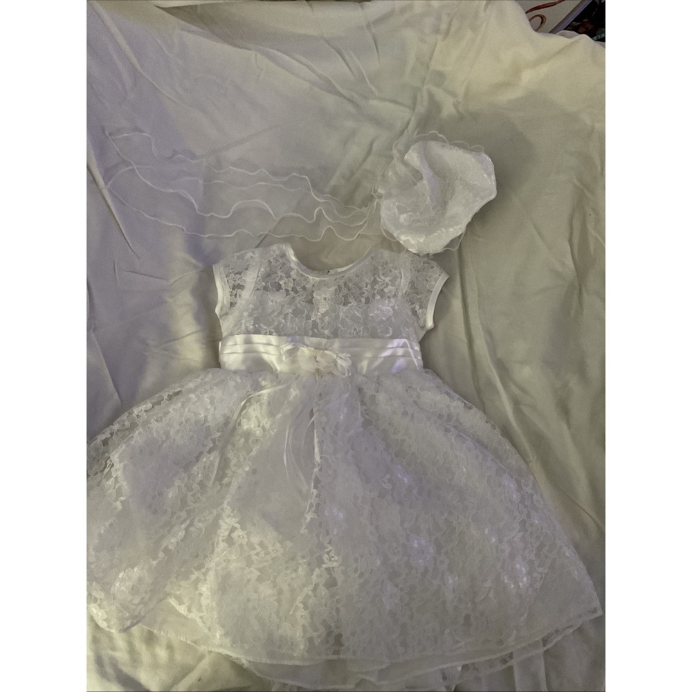 Wonser 24 Months White Easter Wedding Lace‎ Dress W Bonit Toddler